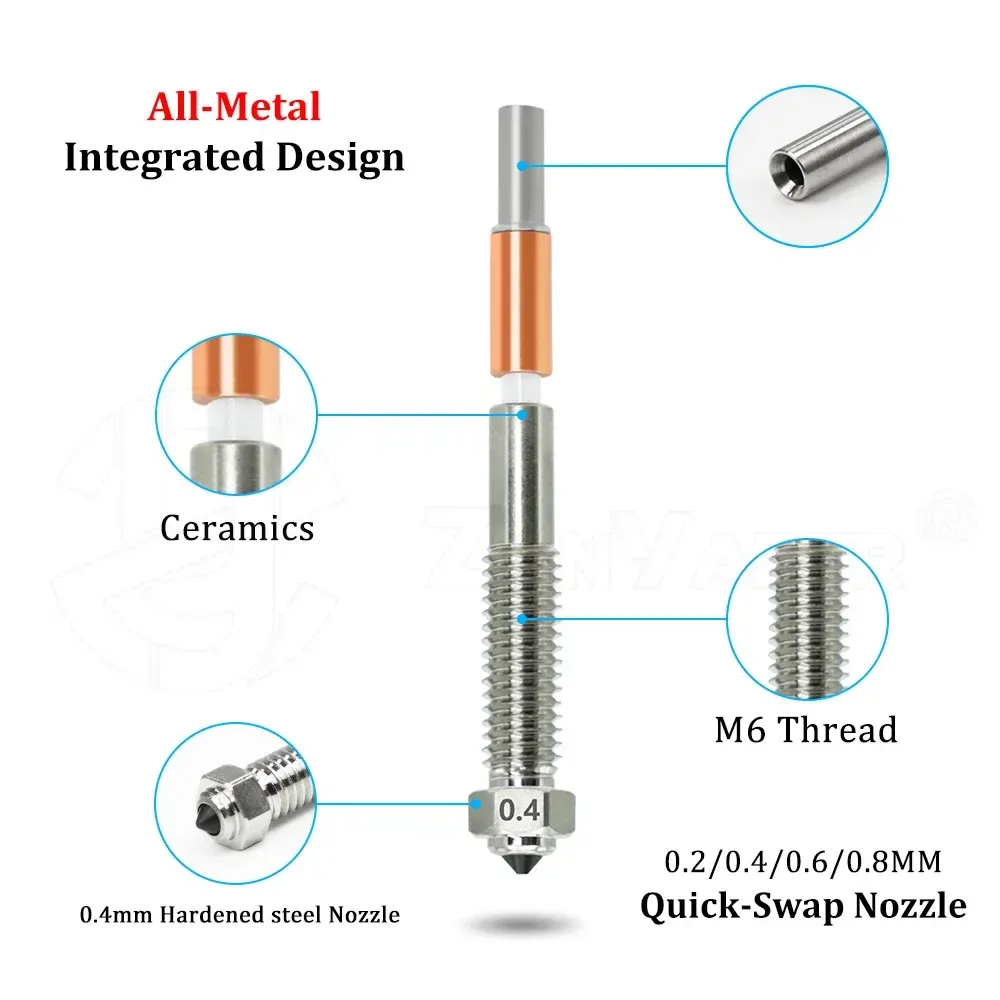 Bimetall-Düse 1,75 mm für QIDI MAX4 3D-Drucker
