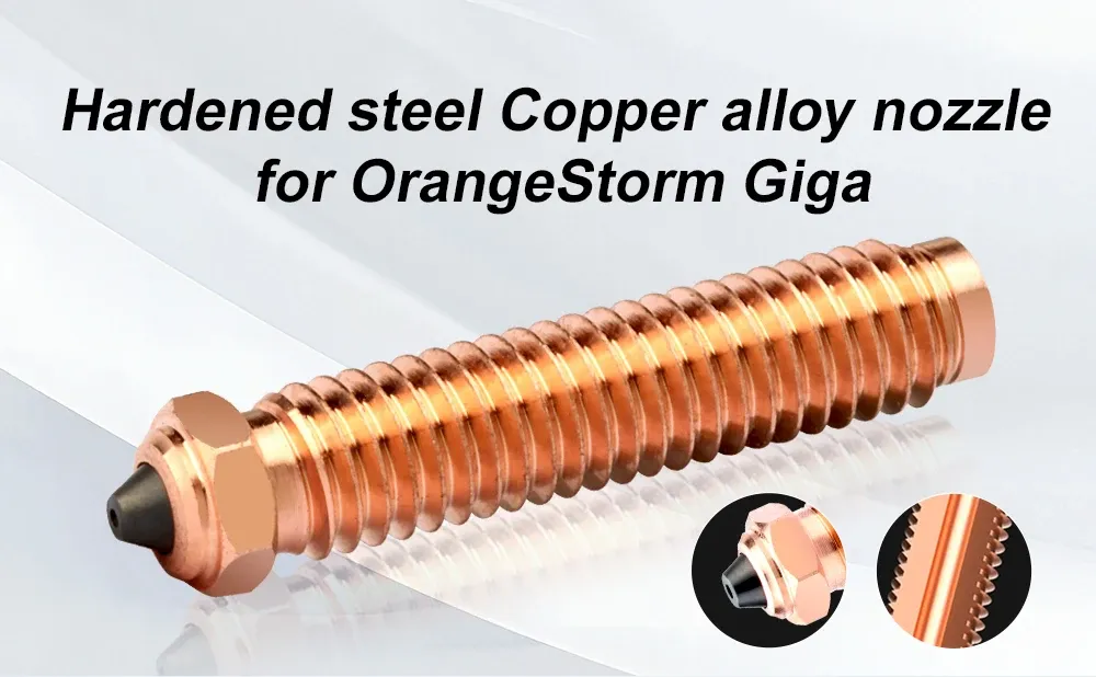Bimetall-Düse aus Stahl und Kupfer für OrangeStorm Giga