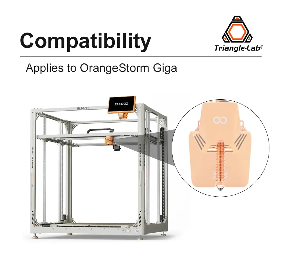 Bimetall-Düse aus Stahl und Kupfer für OrangeStorm Giga