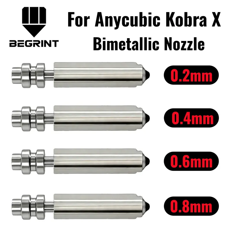Bimetall Düse für Anycubic Kobra X Combo gehärteter Stahl