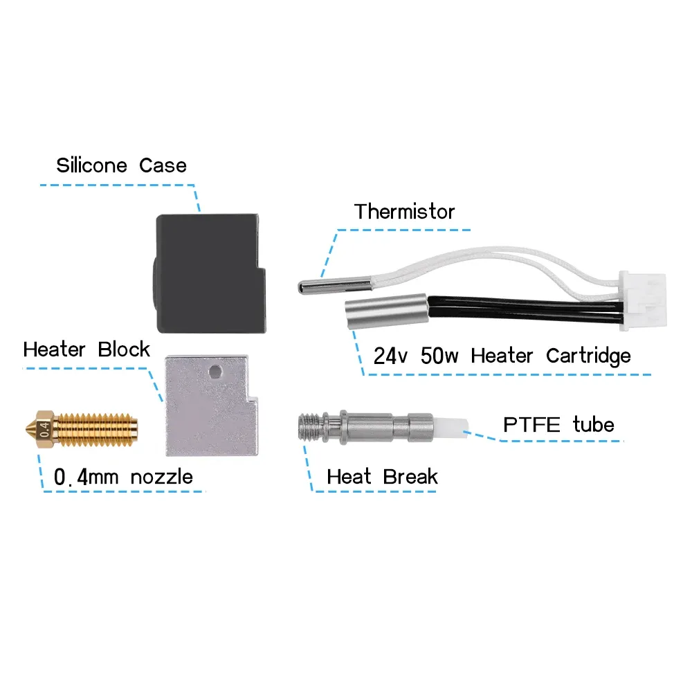 Bimetall Hotend Kit für Anycubic Kobra S1 Messingdüse