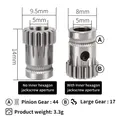 BMG Extruder-Kit Dual-Drive-Zahnrad gehärteter Stahl für Prusa – 3