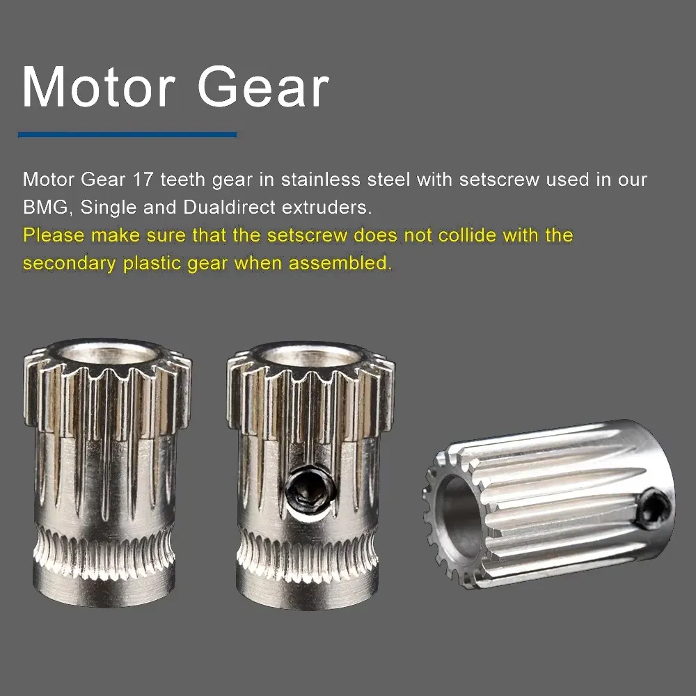BMG Extruder-Kit Dual-Drive-Zahnrad gehärteter Stahl für Prusa