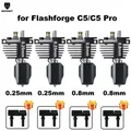 C5 Düsenbaugruppe gehärtete Stahldüse 0,25 bis 0,8 mm für Flashforge Creator 5 – Farbe 0.2 0.2 0.8 0.8
