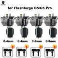 C5 Düsenbaugruppe gehärtete Stahldüse 0,25 bis 0,8 mm für Flashforge Creator 5 – Farbe 0.4 0.4 0.8 0.8