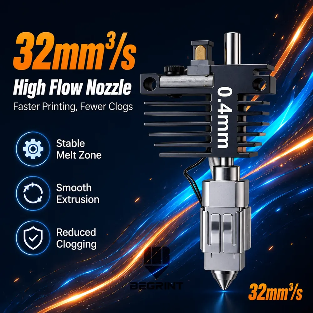 C5 Düsenbaugruppe gehärtete Stahldüse 0,25 bis 0,8 mm für Flashforge Creator 5
