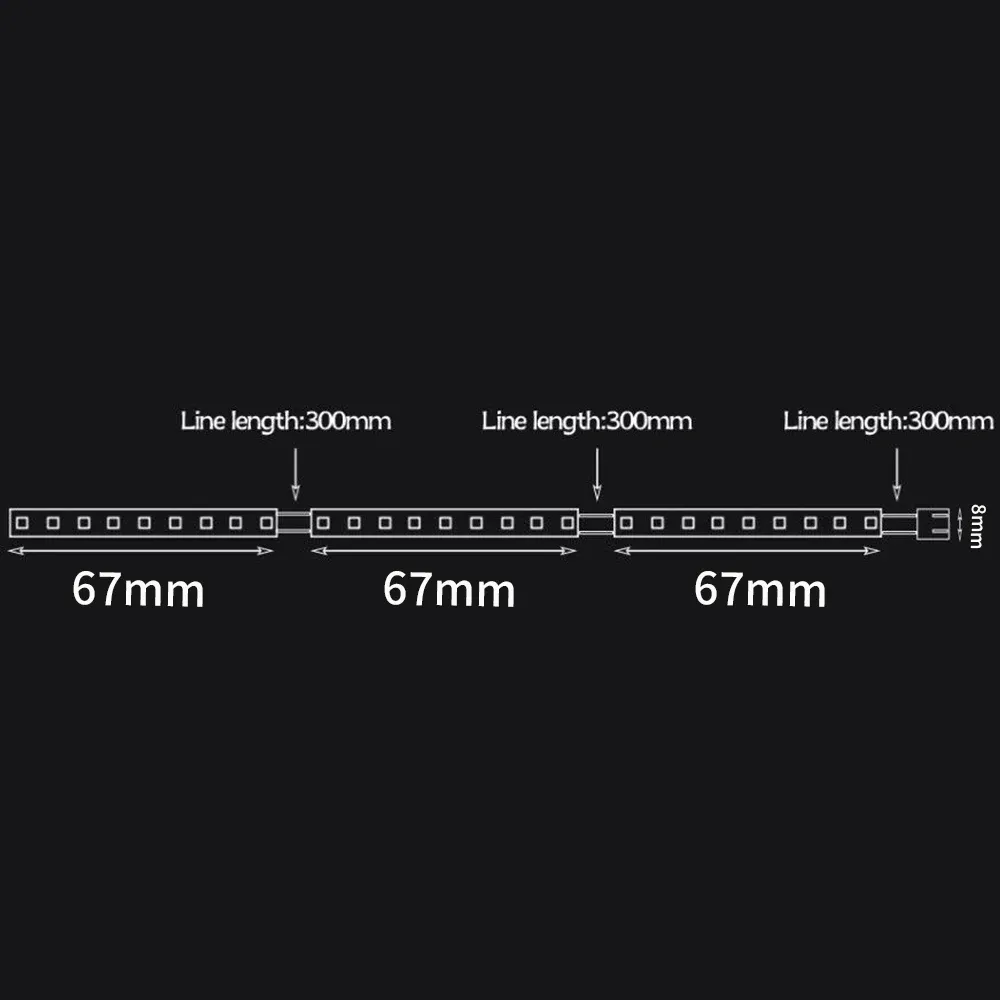 COB LED-Lichtleisten-Kit 5 V 110 cm für Bambu Lab X1 P1