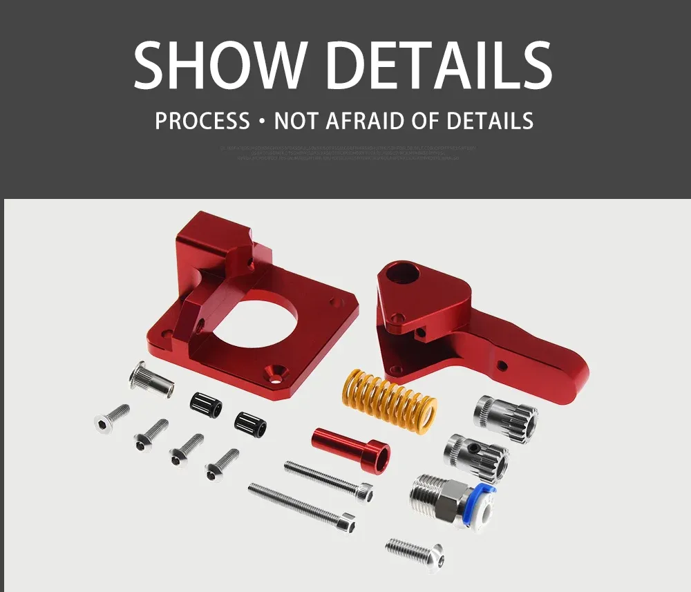 CR10 PRO Extruder Dual-Getriebe-MK8 Aluminium-Extruder