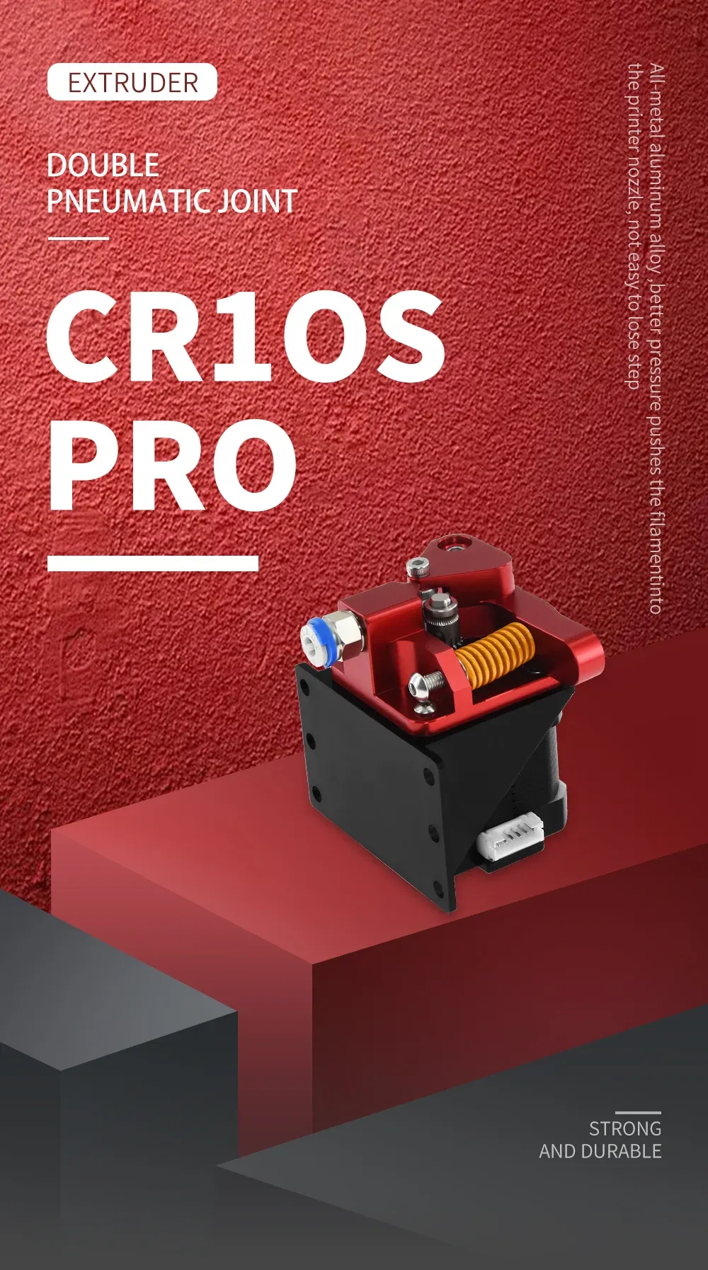 CR10 PRO Extruder Dual-Getriebe-MK8 Aluminium-Extruder