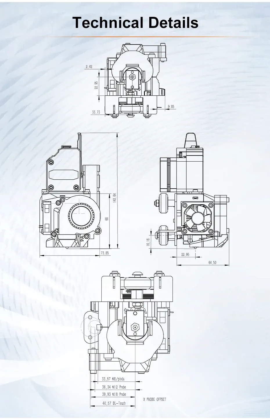 DDE V2 Direktantrieb-Extruder-Upgrade für Creality Ender-3 CR10 Serie