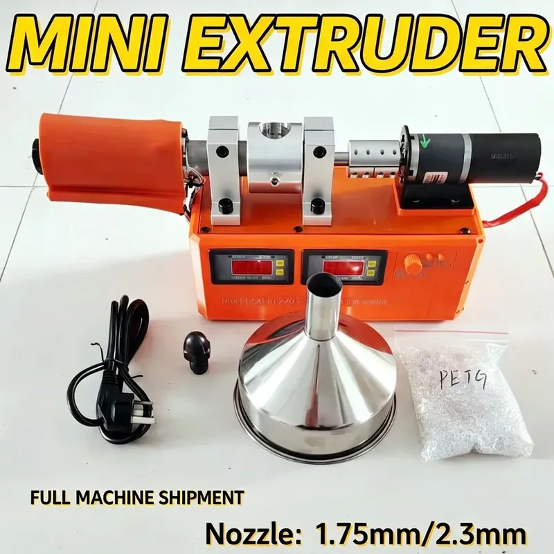 Desktop-Extruder für Filament 1,75 bis 2,3 mm aus Abfallrecycling