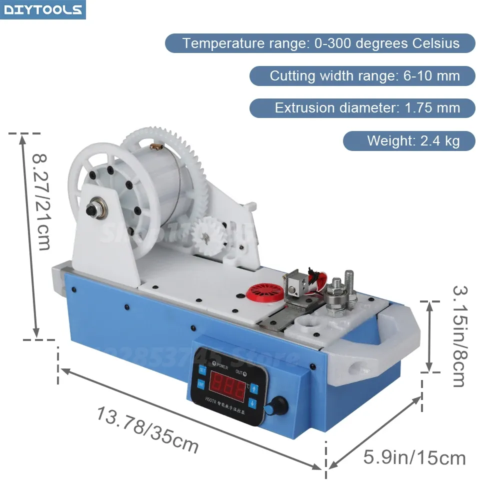 Desktop-Extruder für PET-Flaschen-Filament 1,75 mm mit Wickler