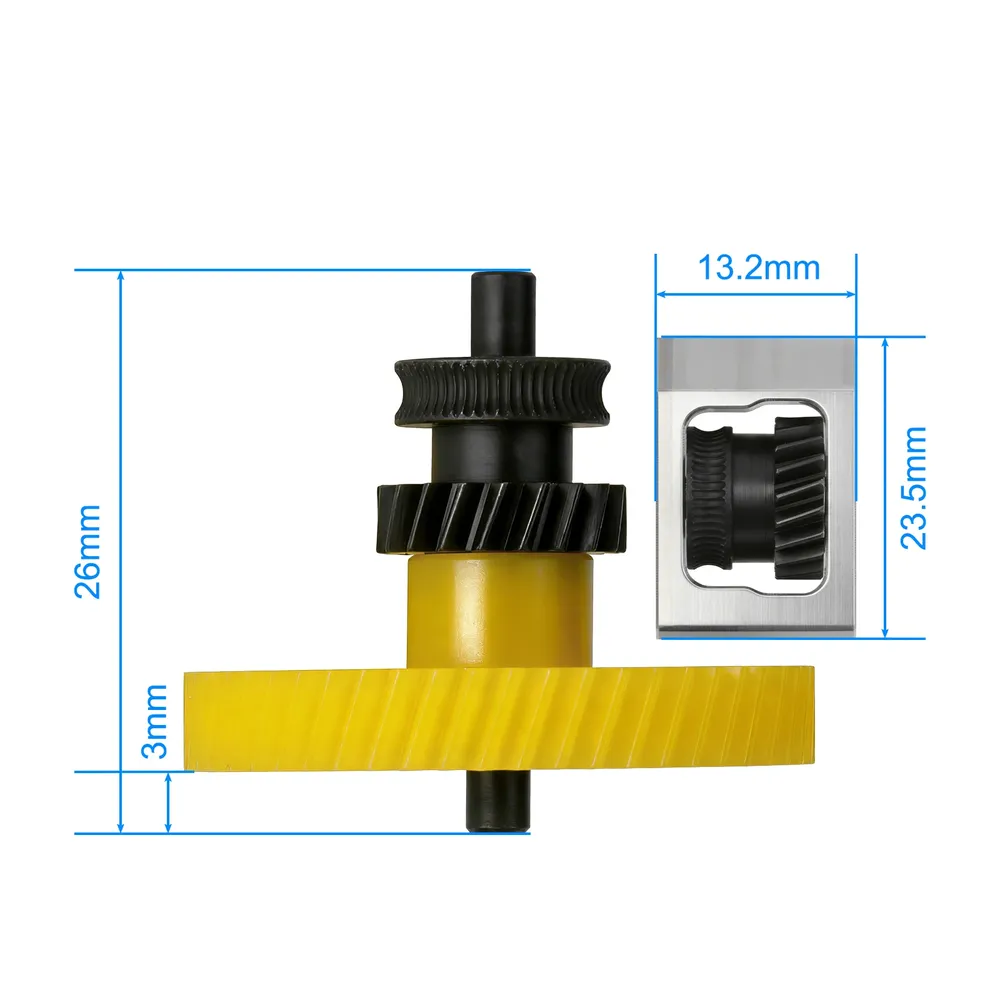 DLC-Zahnradsatz aus gehärtetem Stahl für Bambu Lab P2S P1S X1C A1