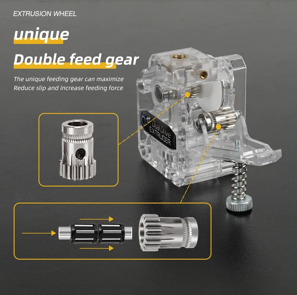 Doppelantriebszahnrad gehärteter Stahl für BMG Prusa Bowden Extruder