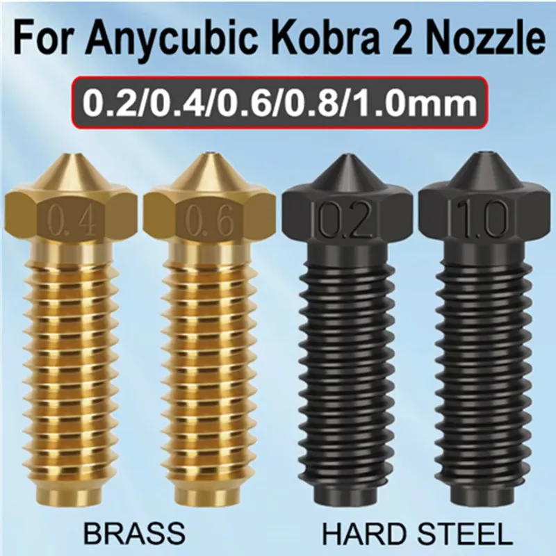 Düse 0,2-1,0 mm aus Stahl/Messing für Kobra 2