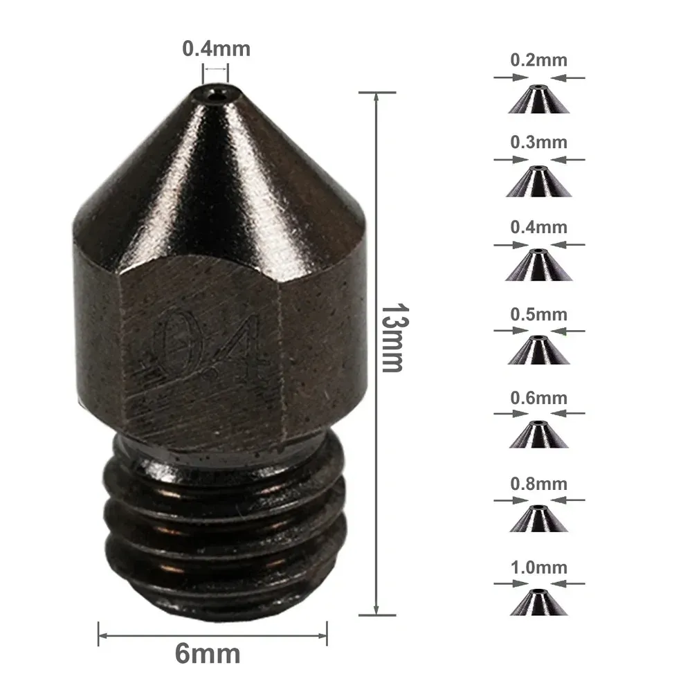 Düse aus gehärtetem Stahl 0,2 bis 1,0 mm für Creality Ender 3