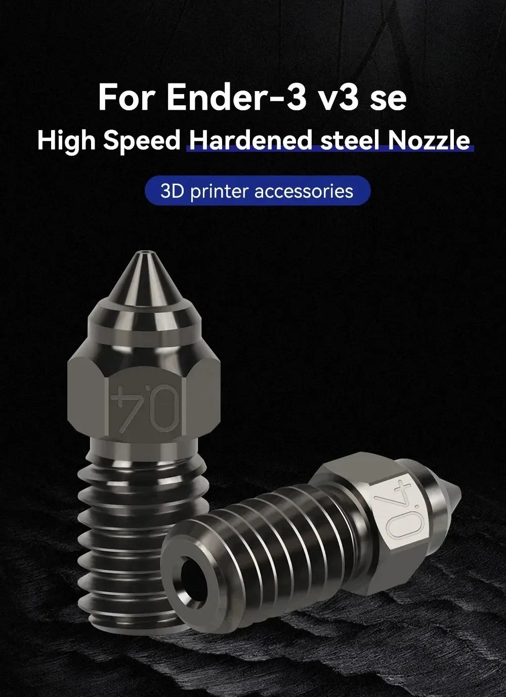 Düse aus gehärtetem Stahl 0,2 bis 1,0 mm für Ender 3 V3 SE