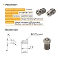 Düse aus gehärtetem Stahl V5/V6 0,4 bis 1,0 mm für 3D-Drucker – 4