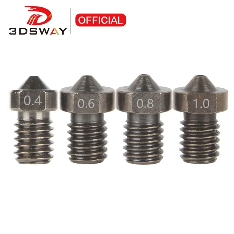 Düse aus gehärtetem Stahl V6 0,4 bis 1,0 mm für 3D-Drucker