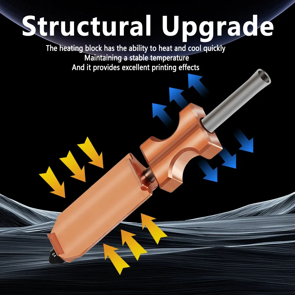 Düse Bimetall gehärtete Stahldüse 0,2 bis 0,8 mm für Flashforge AD5X