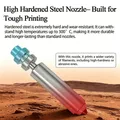 Düse Bimetall gehärtete Stahldüse 0,25 bis 0,8 mm für Anycubic Kobra – 3