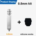 Düse Bimetall gehärtete Stahldüse 0,25 bis 0,8 mm für Anycubic Kobra – Farbe 0.8mm kit