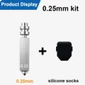 Düse Bimetall gehärtete Stahldüse 0,25 bis 0,8 mm für Anycubic Kobra – Farbe 0.25mm kit