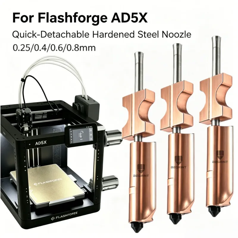 Düse gehärtete Stahldüse 0,25 bis 0,8 mm für Flashforge AD5X