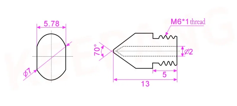 Düse gehärtete Stahldüse 0,4 mm für Makerbot Creality Ender 3