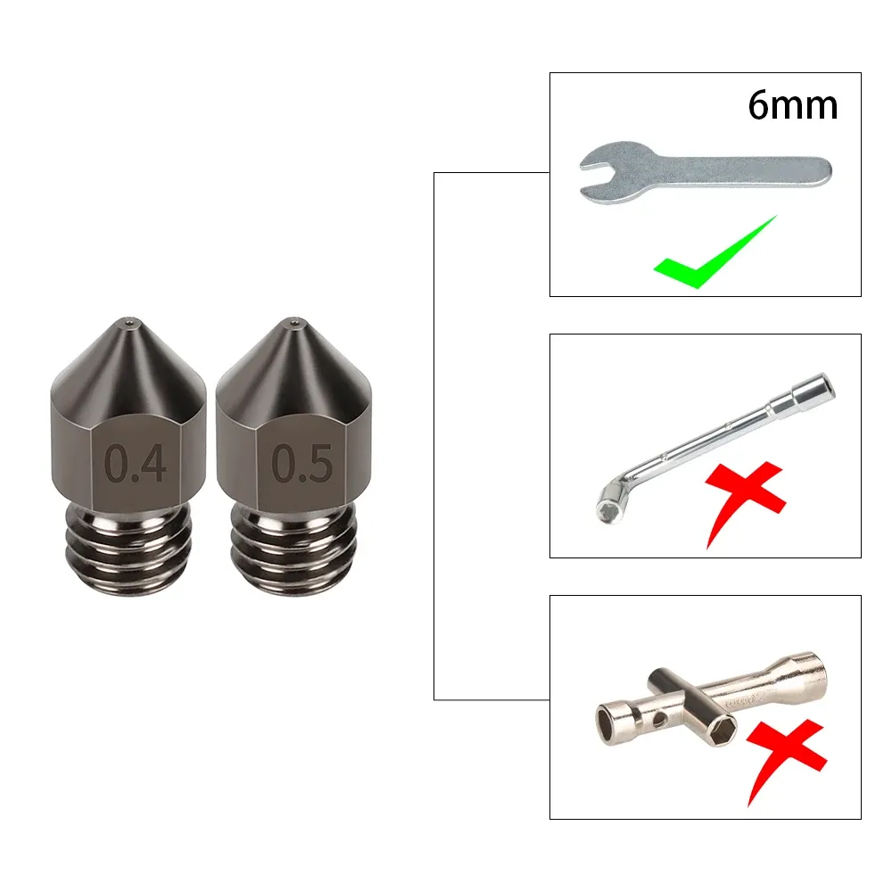Düse gehärtete Stahldüse 0,4 mm für Makerbot Creality Ender 3