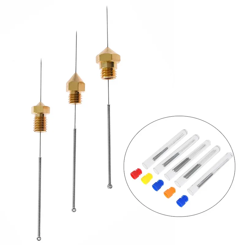 Düse Reinigungsnadel Edelstahl 0,2 bis 0,4 mm 10er Set