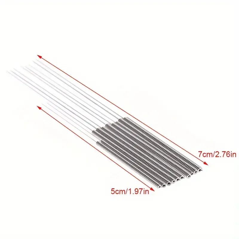 Düse Reinigungsnadel Edelstahl 0,2 bis 0,4 mm 10er Set