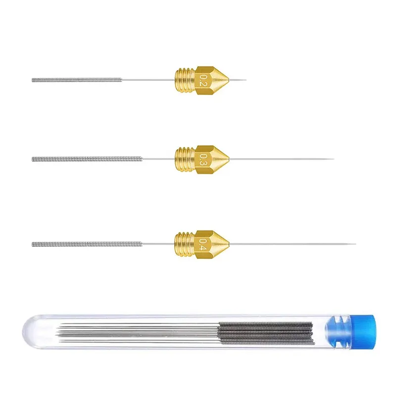Düse Reinigungsnadel Edelstahl 0,2 bis 1,0 mm 10er Set