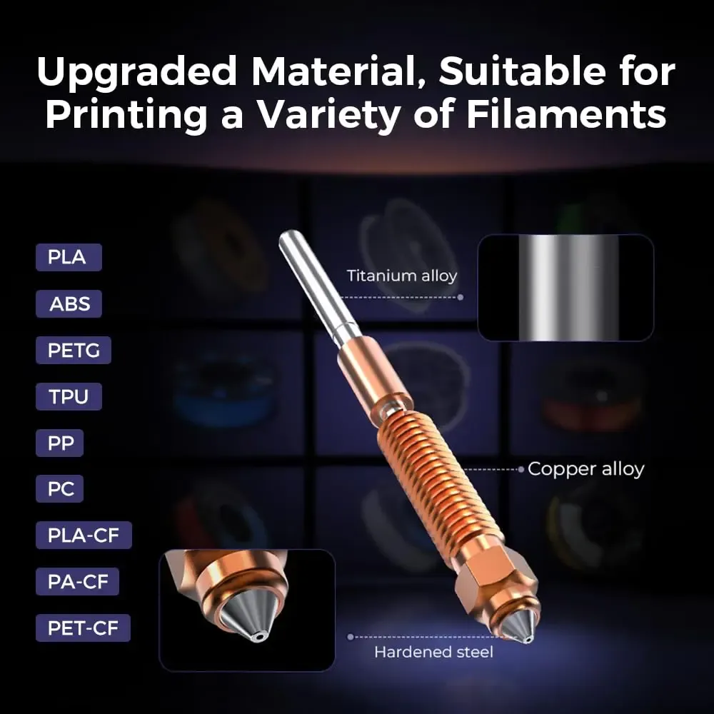 Düsen-Kit gehärtete Stahldüse für Creality K1C Ender 3 V3
