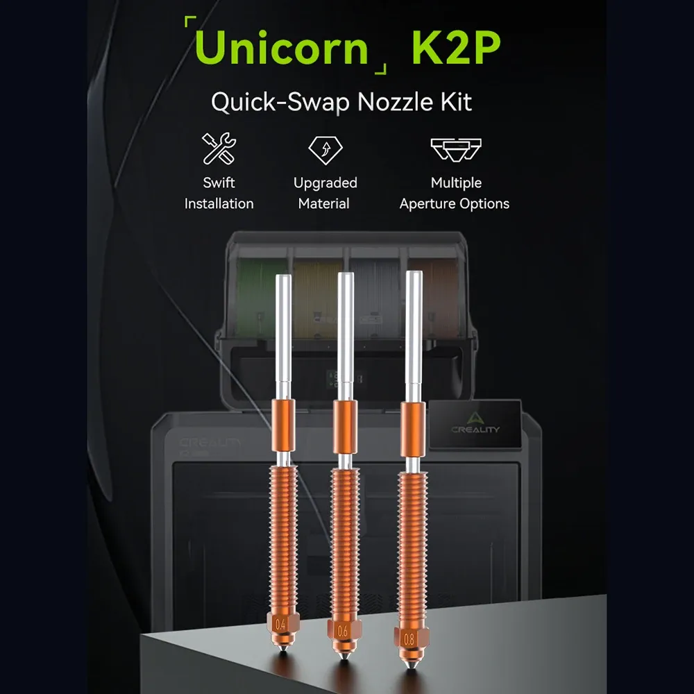 Düsen-Kit Schnellwechsel gehärtete Stahldüse für Creality K2 K2Pro