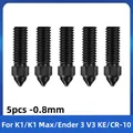 Düsen-Set gehärtete Stahldüse 0,2 bis 1,2 mm für Creality Ender 3 V3 KE – Farbe K1-5PCS-0.8MM
