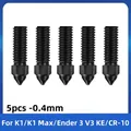 Düsen-Set gehärtete Stahldüse 0,2 bis 1,2 mm für Creality Ender 3 V3 KE – Farbe K1-5PCS-0.4MM
