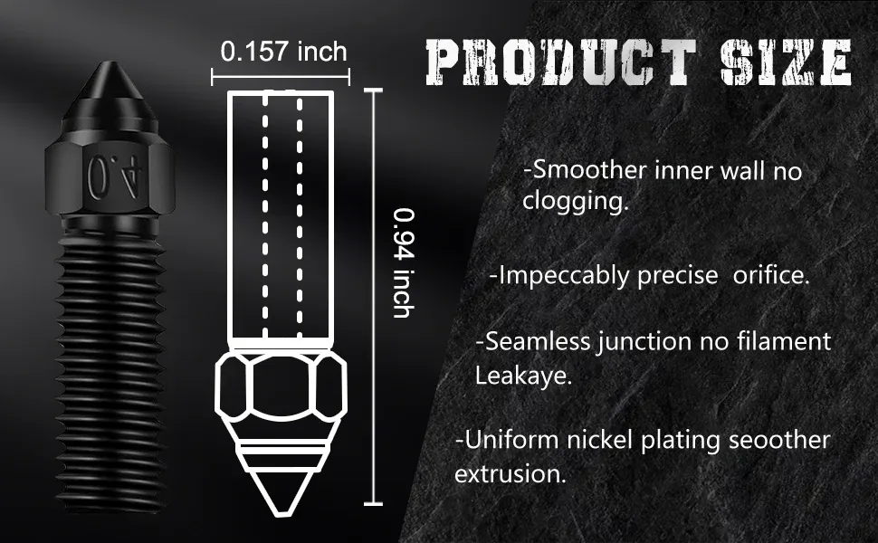 Düsen-Set gehärtete Stahldüse 0,2 bis 1,2 mm für Creality Ender 3 V3 KE