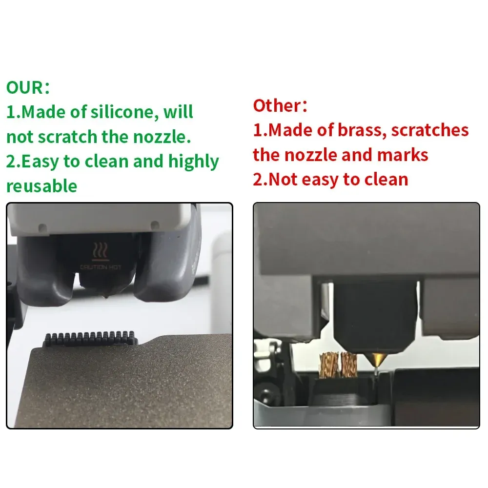 Düsenbürste Silikon für Bambu Lab A1 A1 Mini 3er bis 15er Set