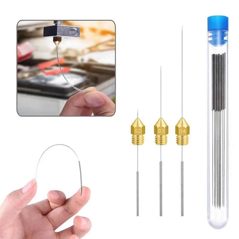 Düsenreinigungsnadeln Edelstahl 0,2 bis 1,0 mm 10 Stück