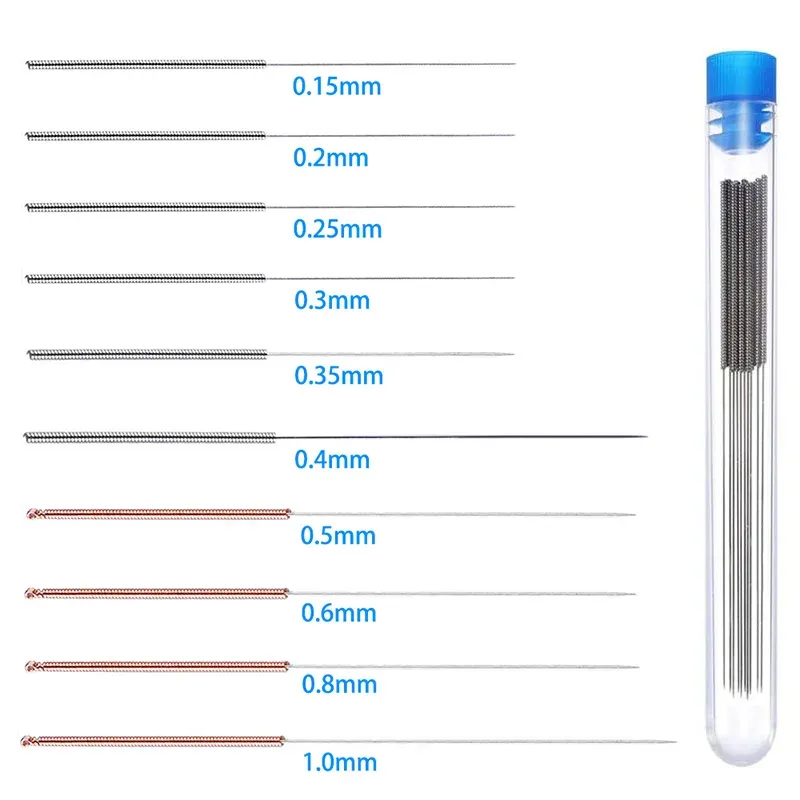 Düsenreinigungsnadeln Edelstahl 0,2 bis 1,0 mm 10 Stück