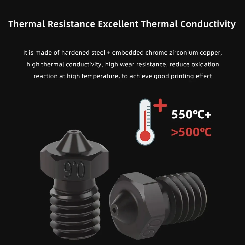 E3D Düse gehärtete Stahldüse 0,2 bis 0,8 mm für Titan Prusa