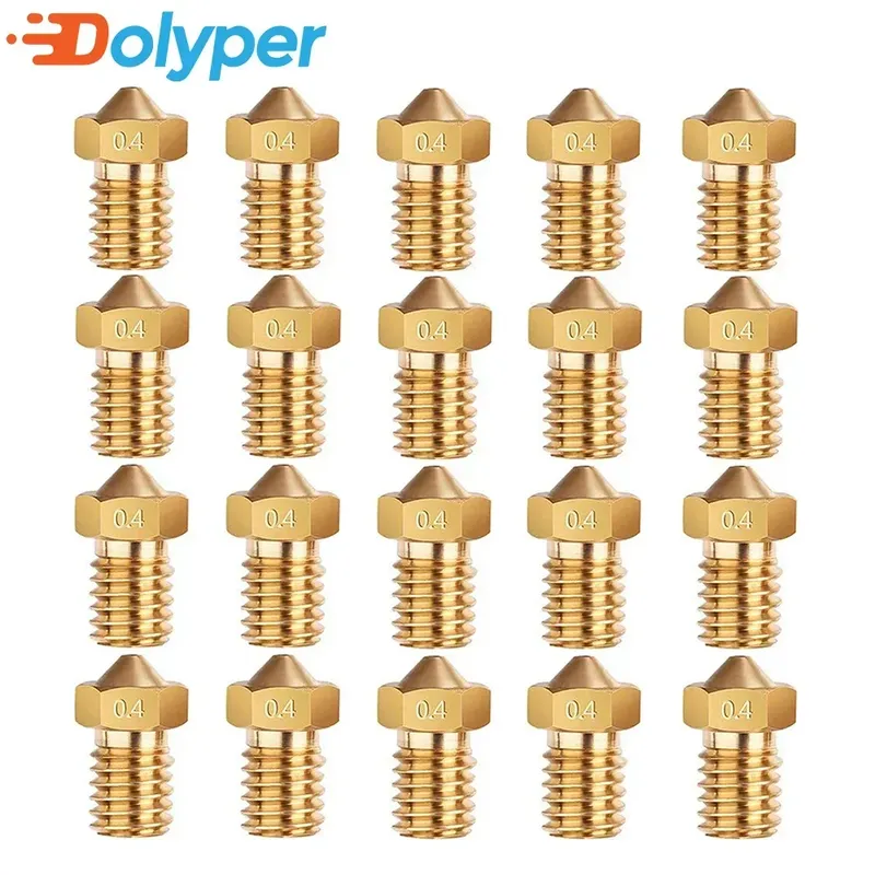 E3D Düse Messing M6 für 1,75 mm Filament 0,2 bis 1,0 mm 20er Set