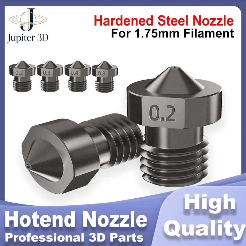 E3D V6 Düse gehärtete Stahldüse 0,2 bis 0,8 mm für Ender 3 Prusa