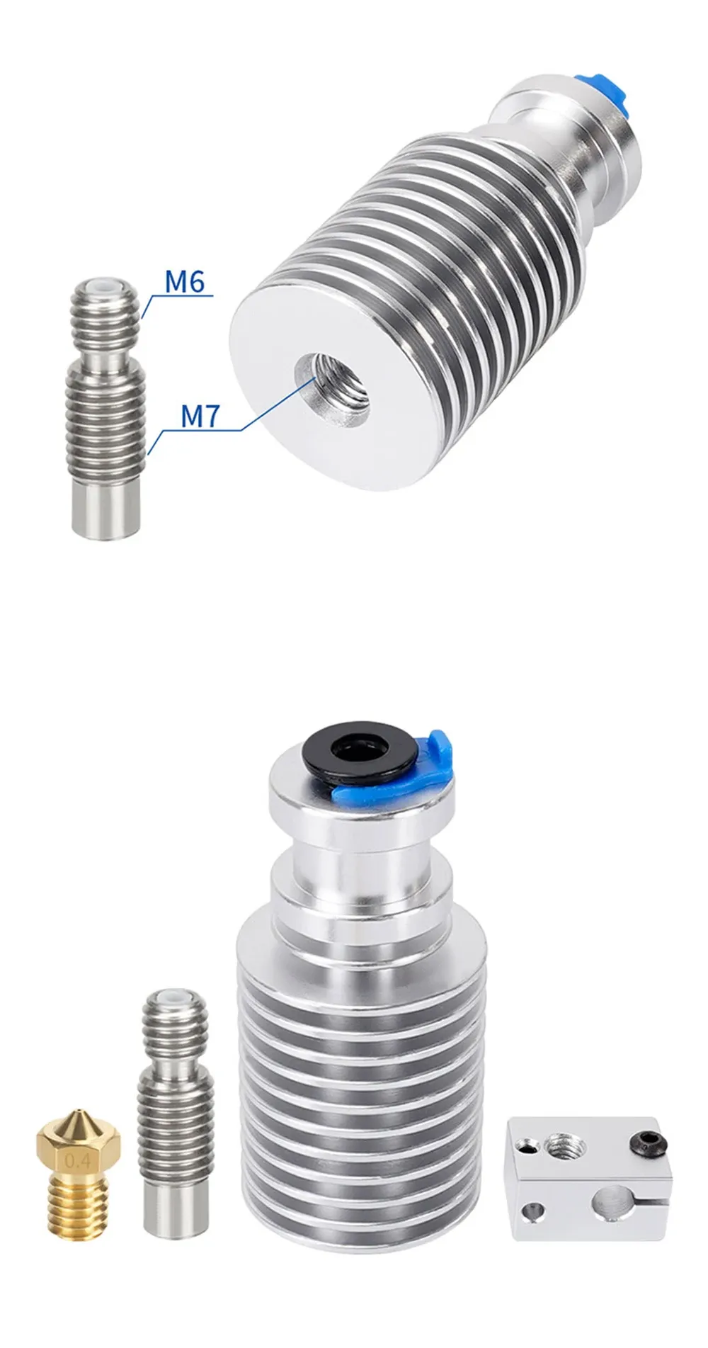 E3D V6 Hotend mit Bimetall-Heatbreak für V6 Prusa Voron