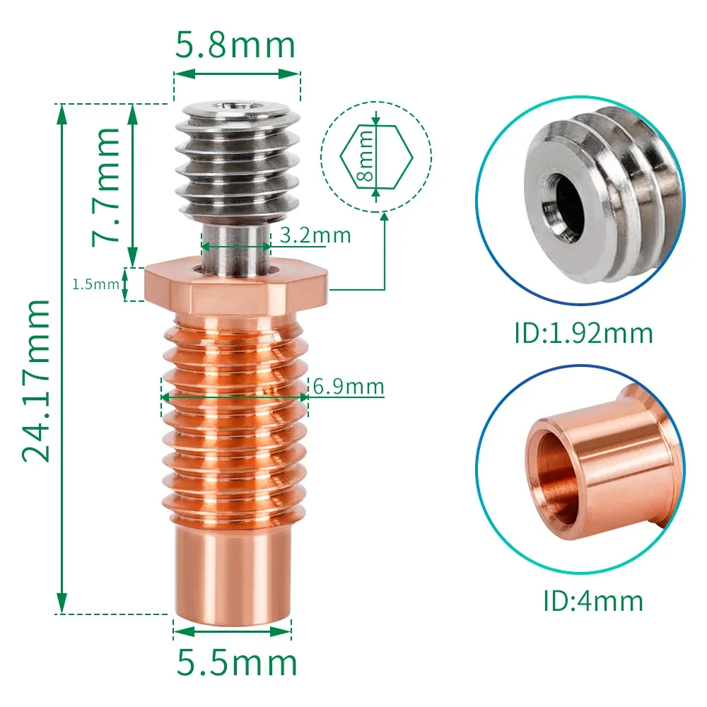 E3D V6 Hotend mit Bimetall-Heatbreak für V6 Prusa Voron