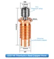 E3D V6 V5 Bi-Metall Heatbreak Kupferbeschichtete MK8 Throats – 6