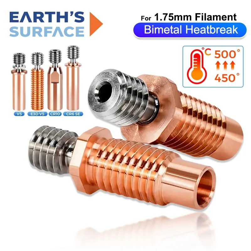 E3D V6 V5 Bi-Metall Heatbreak Kupferbeschichtete MK8 Throats