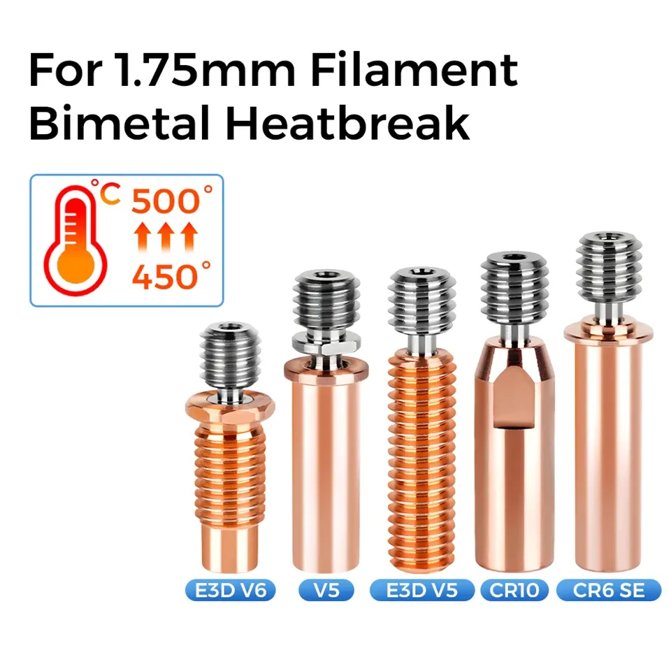 E3D V6 V5 Bi-Metall Heatbreak Kupferbeschichtete MK8 Throats