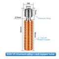 E3D V6 V5 Bi-Metall Heatbreak Kupferbeschichtete MK8 Throats – Farbe E3D V5